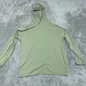 Eddie Bauer Solarfoil Hoodie Long Sleeve Lightweight Olive Size L a0800